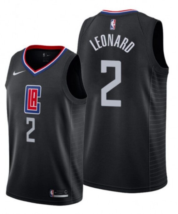 Kawhi Leonard Basketball Jersey #2 Los Angeles Clippers 19/20 Black Statement