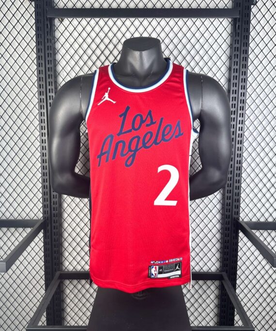 Kawhi Leonard Basketball #2 Jersey Los Angeles Clippers 2025 Statement Edition Red