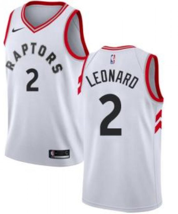 Kawhi Leonard Basketball #2 Jersey Toronto Raptors 18/19 White Association Edition