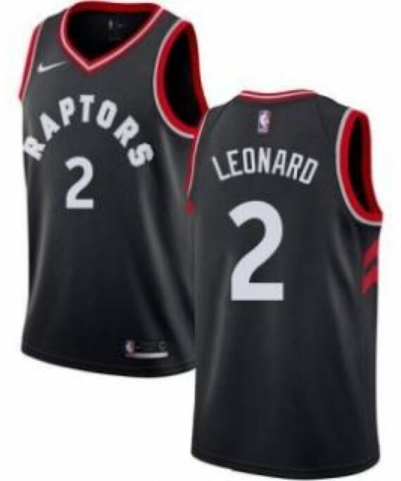 Kawhi Leonard Basketball #2 Jersey Toronto Raptors 18/19 Black Statement Edition