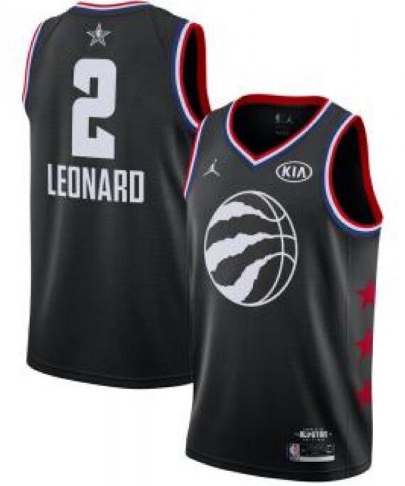 Kawhi Leonard Basketball #2 Jersey Toronto Raptors 2019 All Star Black