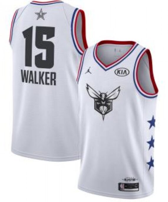 Kemba Walker Basketball Jersey #15 Charlotte Hornets 2019 All Star White