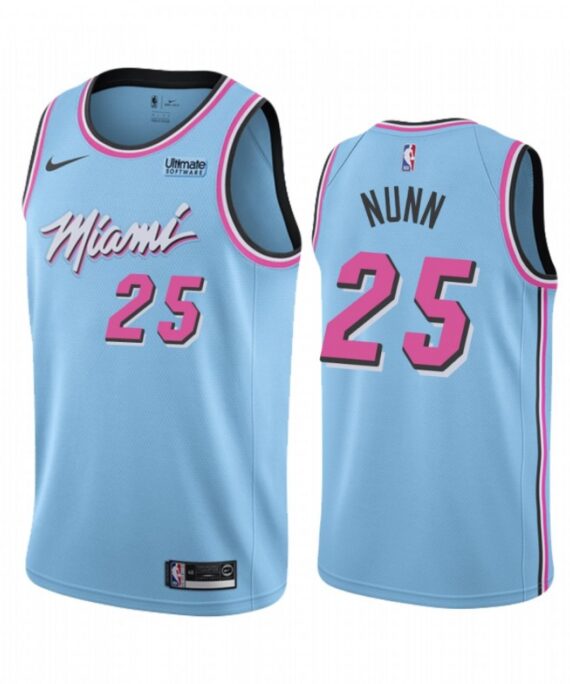 Kendrick Nunn Basketball #25 Jersey Miami Heat 2019/20 Blue City Edition