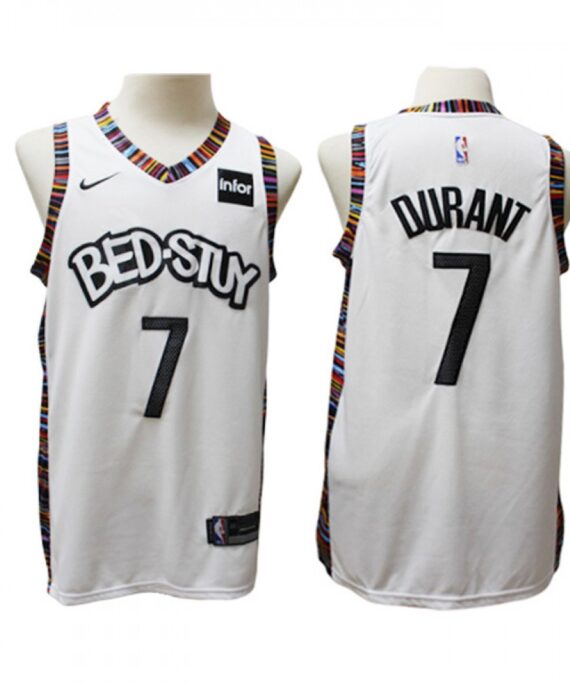 Kevin Durant Basketball #7 Jersey Brooklyn Nets 2019/20 White City Edition