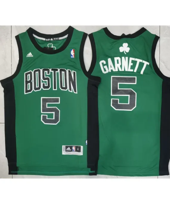 Kevin Garnett Basketball Jersey #5 Boston Celtics Black/Green
