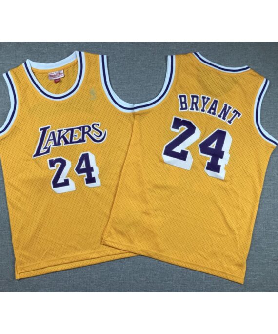 Kobe Bryant Basketball #24 Jersey Los Angeles Lakers 2007/08 Yellow Child