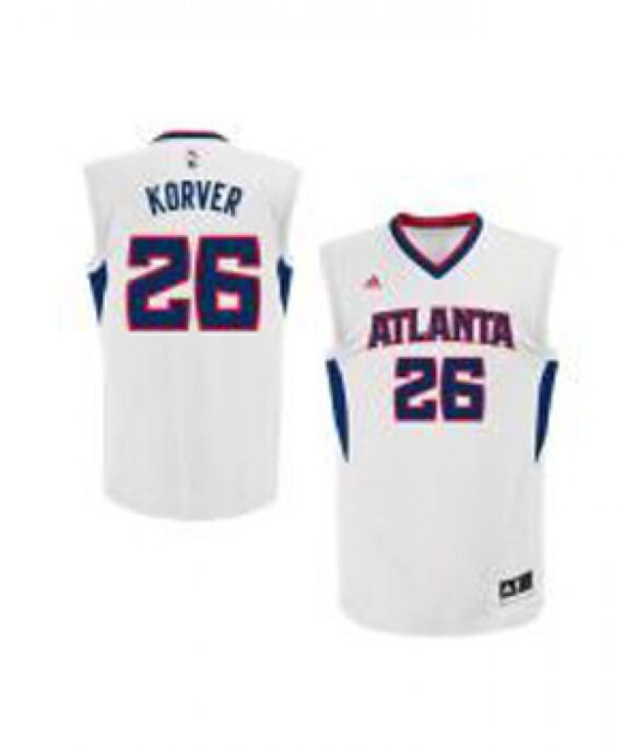 Kyle Korver Basketball Jersey #26 Atlanta Hawks White Home Edition