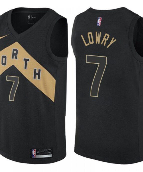 Kyle Lowry Basketball #7 Jersey Toronto Raptors 17/18 Black City Edition