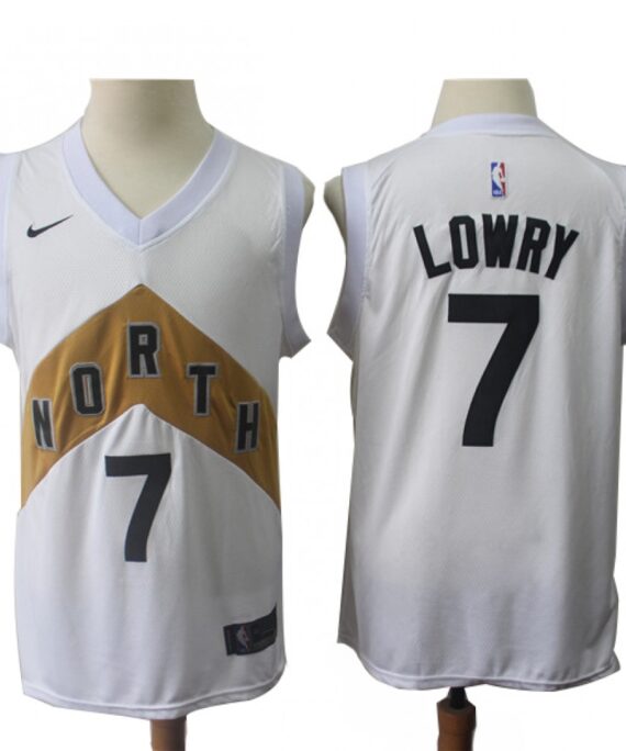 Kyle Lowry Basketball #7 Jersey Toronto Raptors 18/19 White City Edition