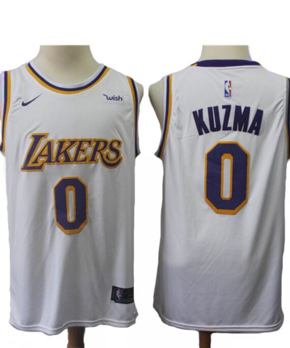 Kyle Kuzma Basketball #0 Jersey Los Angeles Lakers 18/19 White Association Edition