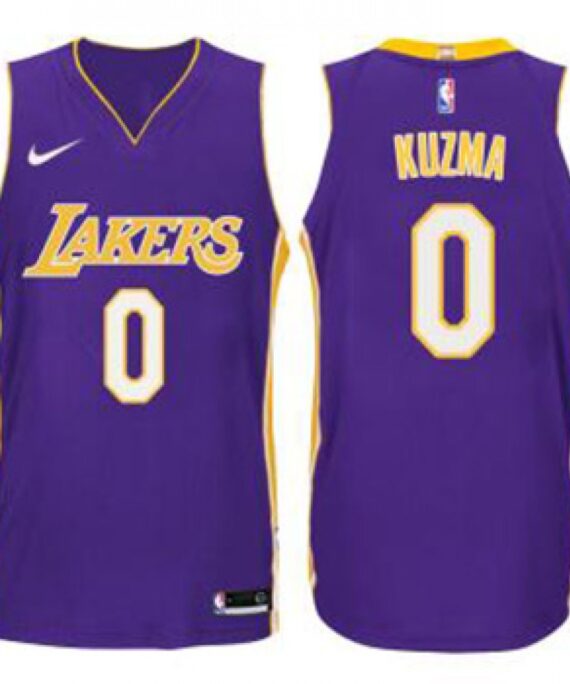 Kyle Kuzma Basketball #0 Jersey Los Angeles Lakers Purple Statement Edition