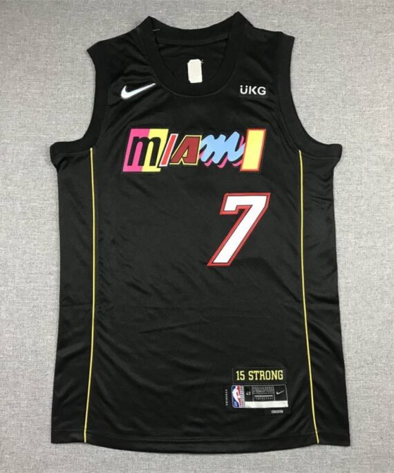 Kyle Lowry Basketball Jersey #7 Miami Heat 2022 City Edition Black