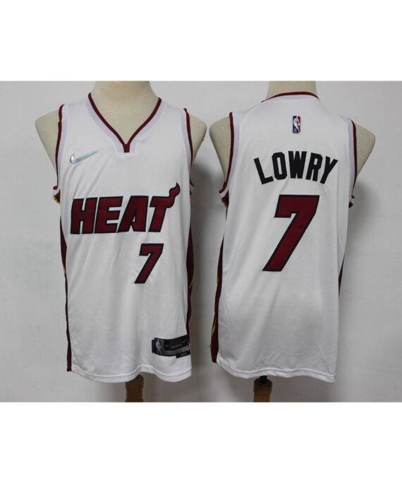 Kyle Lowry Basketball Jersey #7 Miami Heat 75th Anniversary Edition White