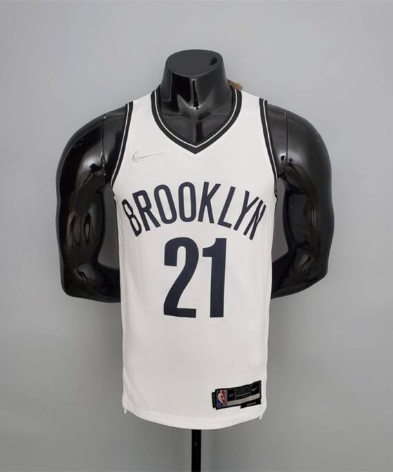 LaMarcus Aldridge Basketball Jersey #21 Brooklyn Nets 75th Anniversary Edition White