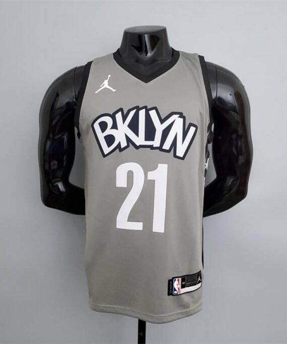 LaMarcus Aldridge Basketball Jersey #21 Brooklyn Nets Flyers Gray
