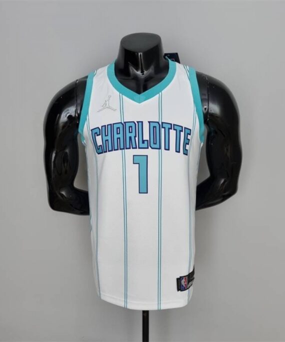 LaMelo Ball Basketball Jersey #1 Charlotte Hornets 75th Anniversary Edition White