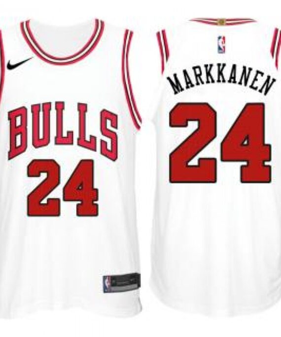 Lauri Markkanen Basketball #24 Jersey Chicago Bulls 17/18 White