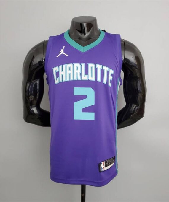 Lonzo Ball Basketball Jersey #2 Charlotte Hornets Purple