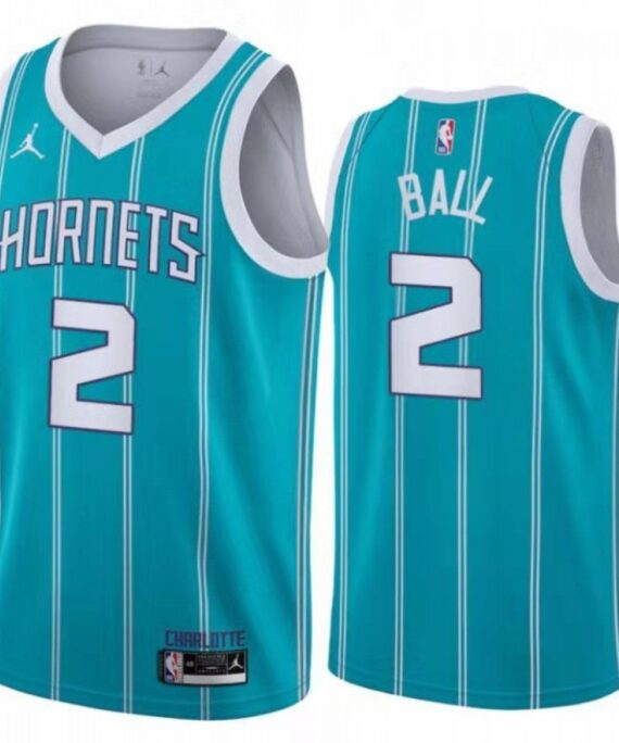 LaMelo Ball Basketball #2 Jersey Charlotte Hornets Green with White Stripes