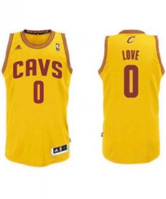 Kevin Love Basketball Jersey #0 Cleveland Cavaliers 17/18 Yellow
