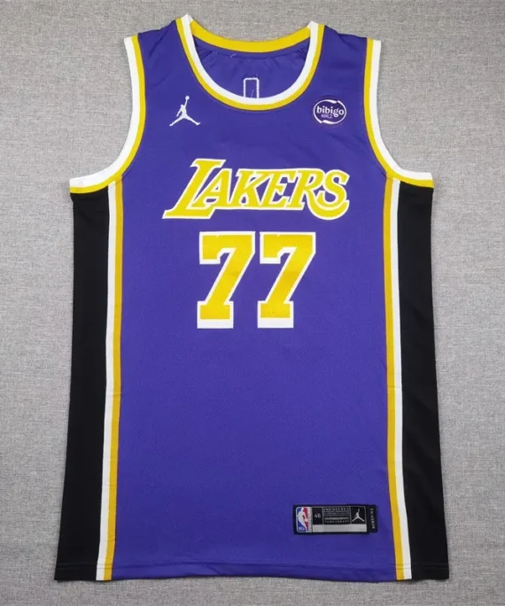 Luka Doncic Basketball Jersey #77 Los Angeles Lakers Purple