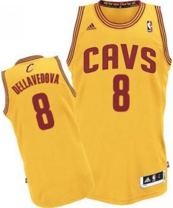 Matthew Dellavedova Basketball Jersey #8 Cleveland Cavaliers 17/18 Yellow