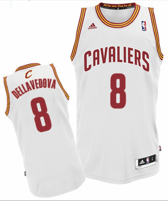 Matthew Dellavedova Basketball Jersey #8 Cleveland Cavaliers White