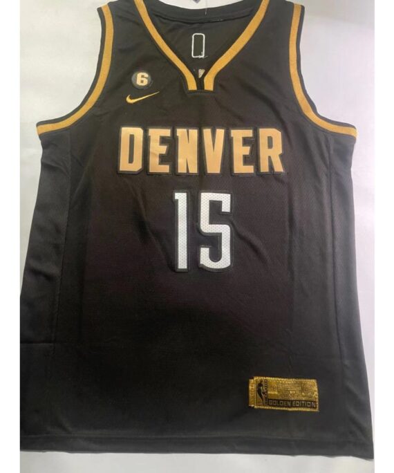 Nikola JokićBasketball Jersey#15 Denver Nuggets 2023 Black