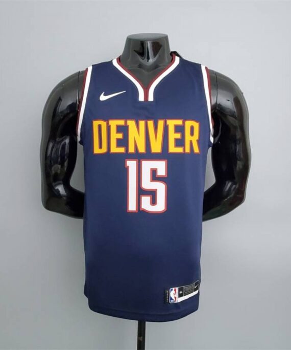Nikola Jokić Basketball Jersey #15 Denver Nuggets Navy Blue