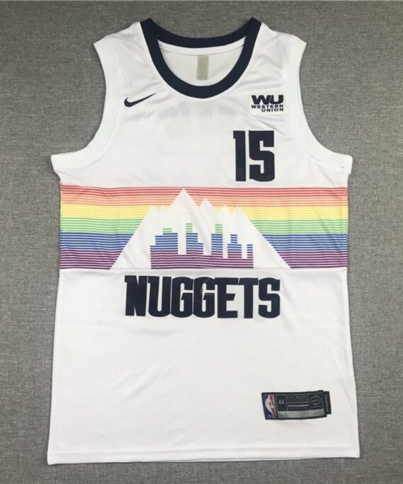 Nikola Jokić Basketball Jersey #15 Denver Nuggets City Edition White