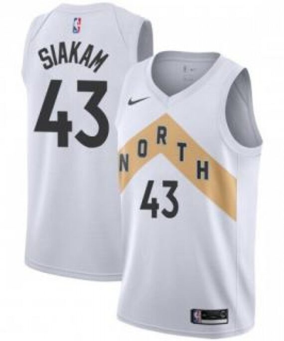 Pascal Siakam Basketball #43 Jersey Toronto Raptors 18/19 White City Edition