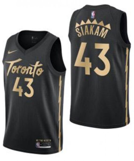 Pascal Siakam Basketball Jersey #43 Toronto Raptors 2019/20 Black City Edition