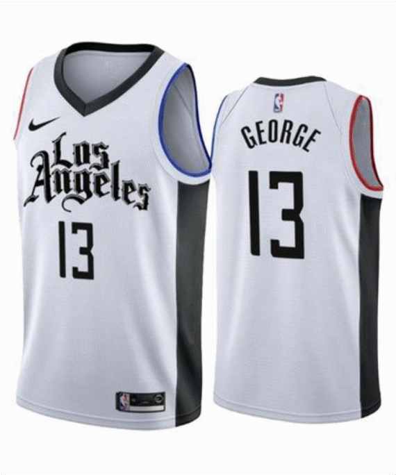 Paul George Basketball #13 Jersey Los Angeles Clippers 2019/20 White City Edition