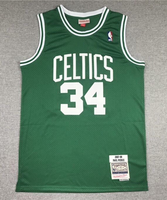 Paul Pierce Basketball #34 Jersey Boston Celtics 2007/08 Green Hardwood Classics