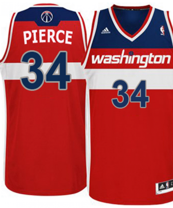Paul Pierce Basketball Jersey #34 Washington Wizards Red
