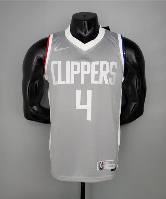 Rajon Rondo Basketball Jersey #4 Los Angeles Clippers Earned Edition Gray