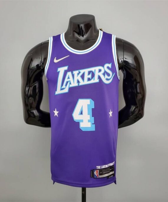 Rajon Rondo Basketball Jersey #4 Los Angeles Lakers 2022 City Edition Purple