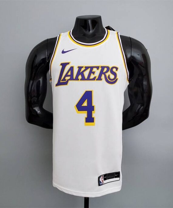 Rajon Rondo Basketball Jersey #4 Los Angeles Lakers Round Neck White