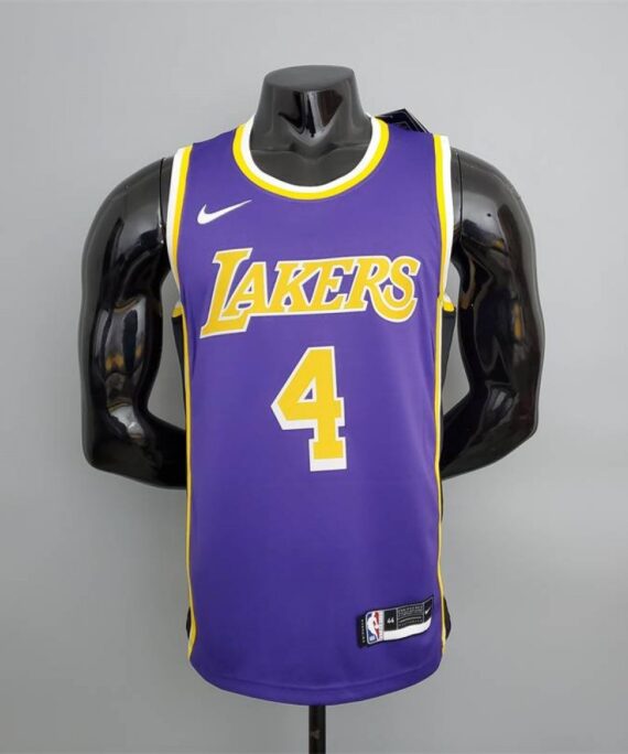 Rajon Rondo Basketball Jersey #4 Los Angeles Lakers Round Neck Purple