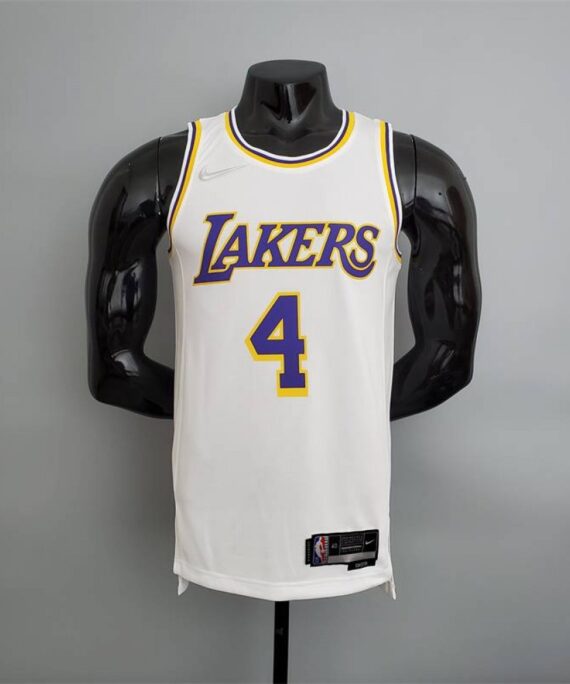 Rajon Rondo Basketball Jersey #4 Los Angeles Lakers 75th Anniversary Edition White