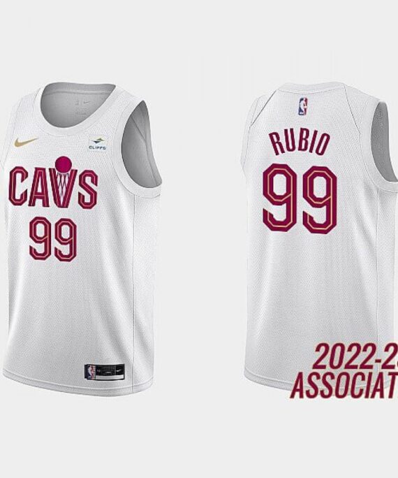 Ricky Rubio Basketball Jersey#99 Cleveland Cavaliers 2023 White