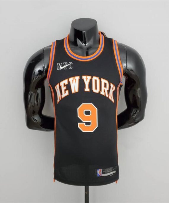 RJ Barrett Basketball Jersey #9 New York Knicks 2022 City Edition Black