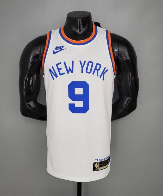 RJ Barrett Basketball Jersey #9 New York Knicks 75 Anniversary White