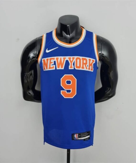 RJ Barrett Basketball Jersey #9 New York Knicks 75th Anniversary Edition Blue
