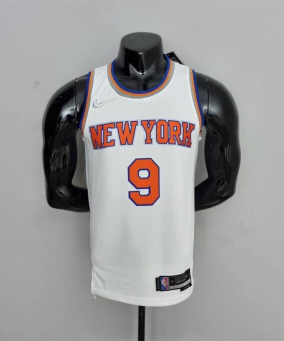 RJ Barrett Basketball Jersey #9 New York Knicks 75th Anniversary Edition White