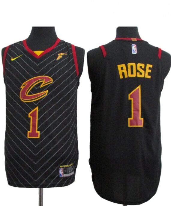 Derrick Rose Basketball Jersey #1 Cleveland Cavaliers 17/18 Black