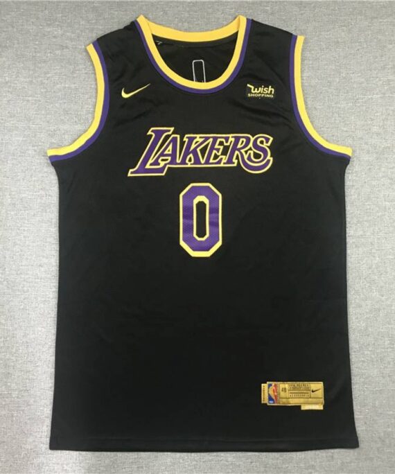 Russell Westbrook Basketball Jersey #0 Los Angeles Lakers Earned Edition Black