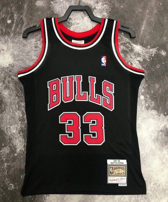 Scottie Pippen Basketball Jersey#33 Chicago Bulls 1998 Black