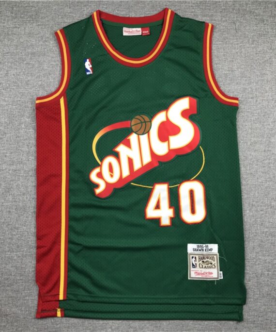 Shawn Kemp Basketball Jersey #40 Oklahoma City Thunder Green