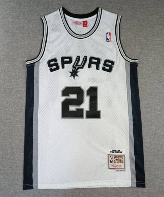 Tim Duncan Basketball Jersey#21 San Antonio Spurs White